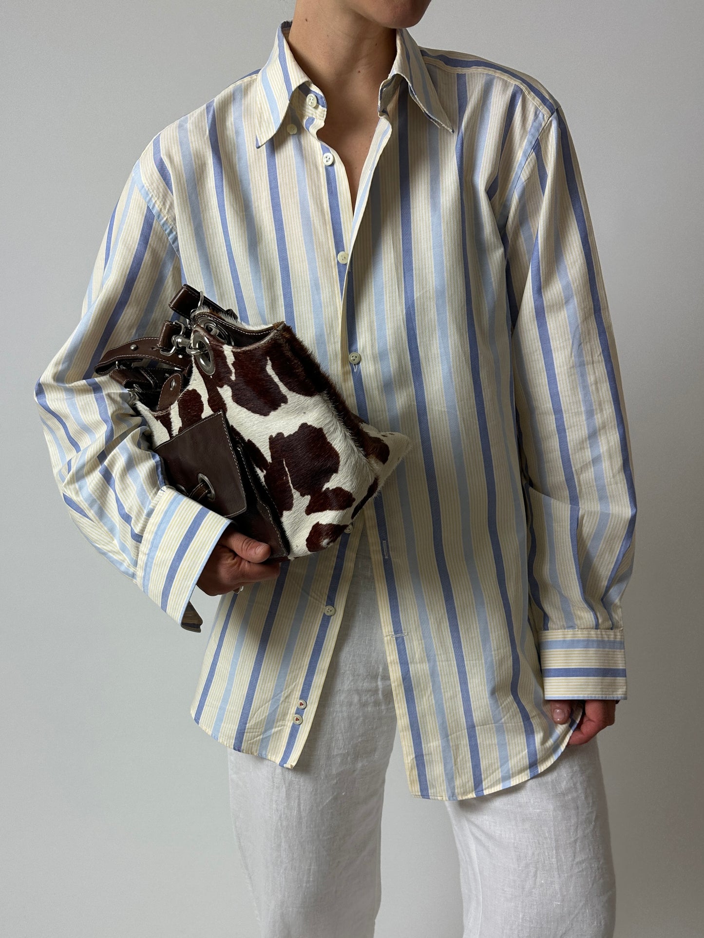 Striped shirt | Butter / Blue