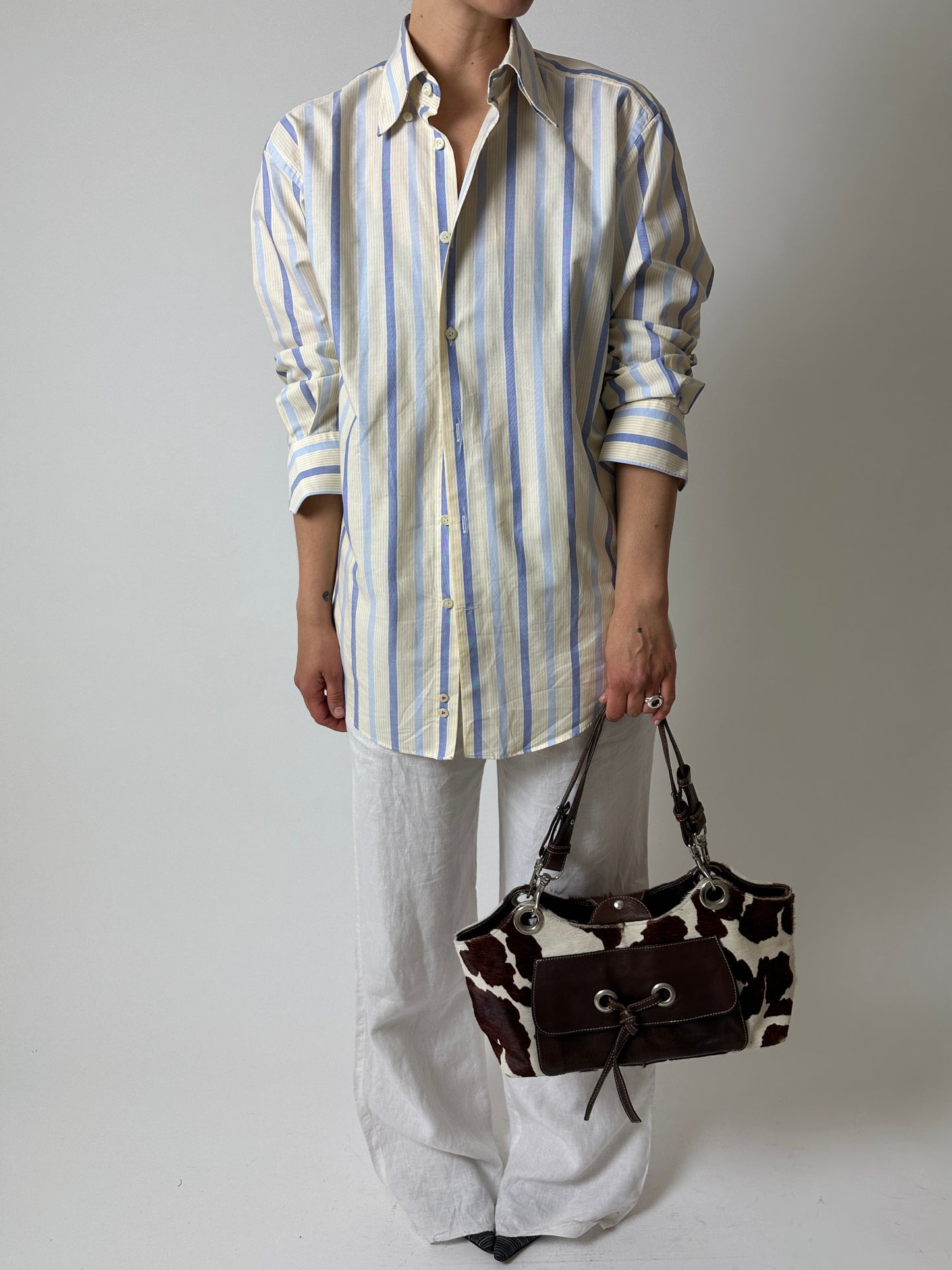 Striped shirt | Butter / Blue