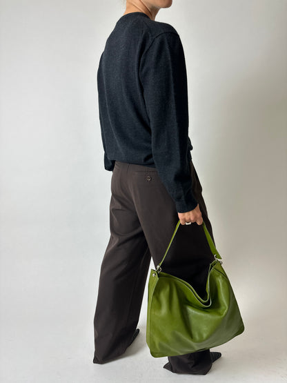 Wool v-neck jumper | Dark grey