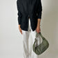 Linen zip jacket | Black