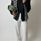 Linen zip jacket | Black