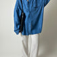 Oversized silk shirt | Blue