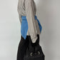 Wool blend v-neck sweater | Light Blue