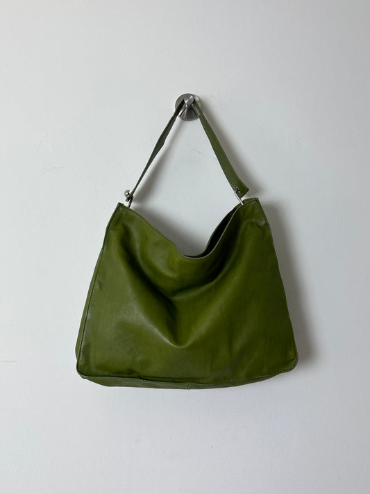 Leather shoulder bag | Green