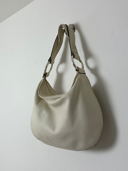 Leather shoulder bag | Cream