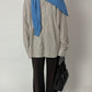 Wool blend v-neck sweater | Light Blue