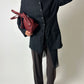 Stand-up collar blazer | Black