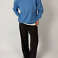 Wool blend v-neck sweater | Light Blue