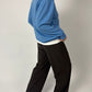 Wool blend v-neck sweater | Light Blue