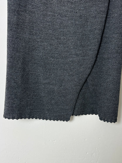Knitted wrap skirt | Charcoal. grey