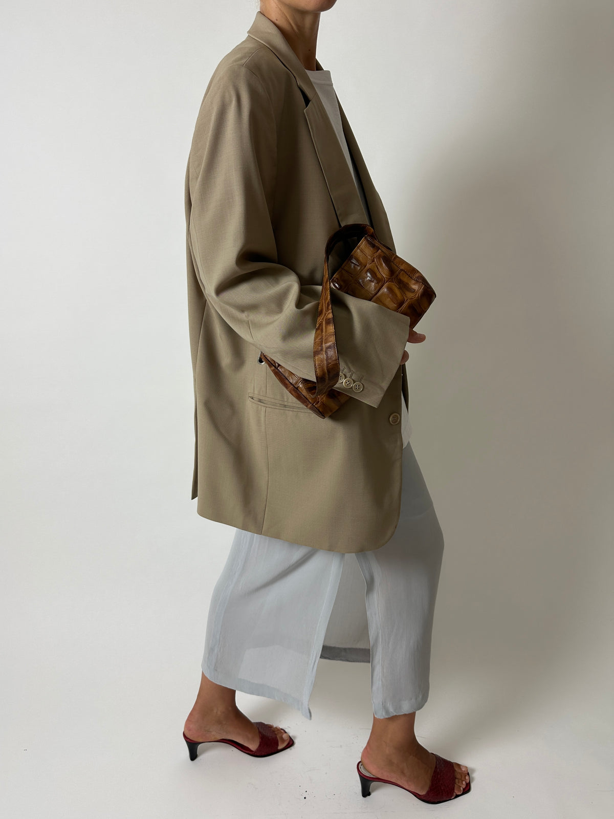 Relaxed fit blazer | Beige