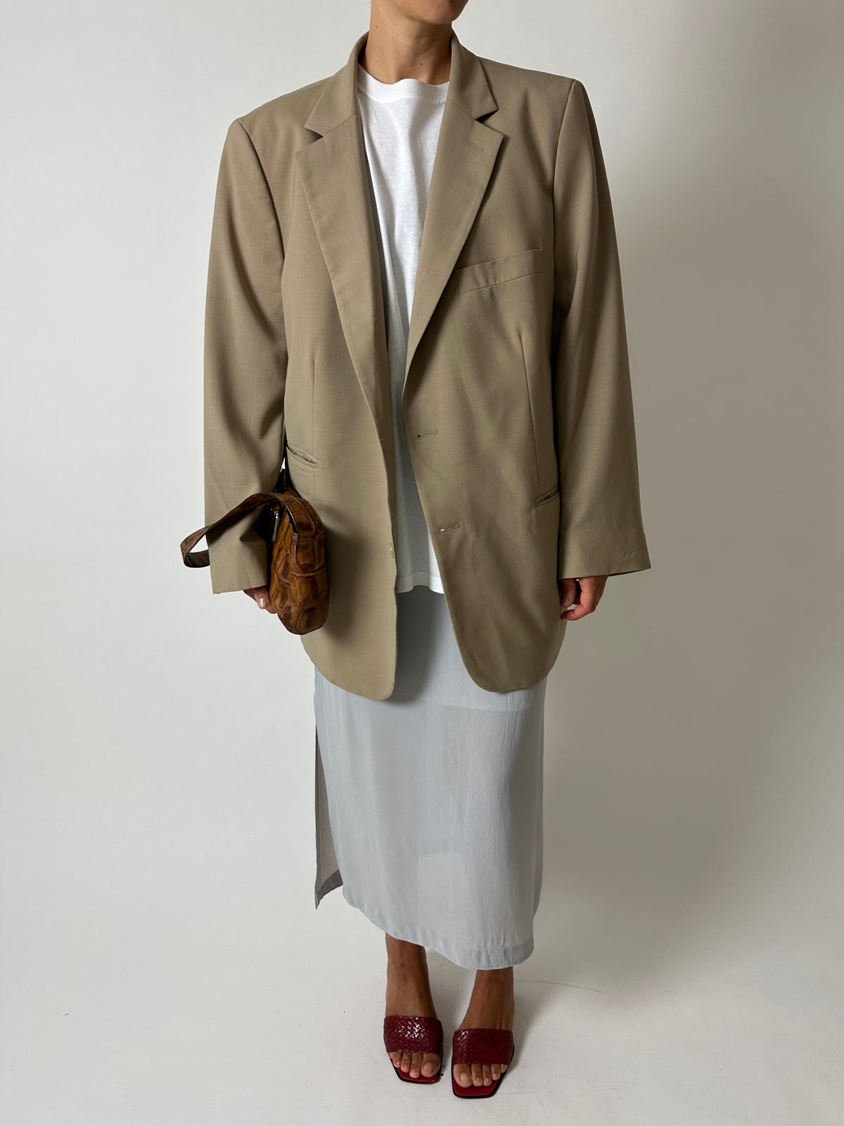 Relaxed fit blazer | Beige