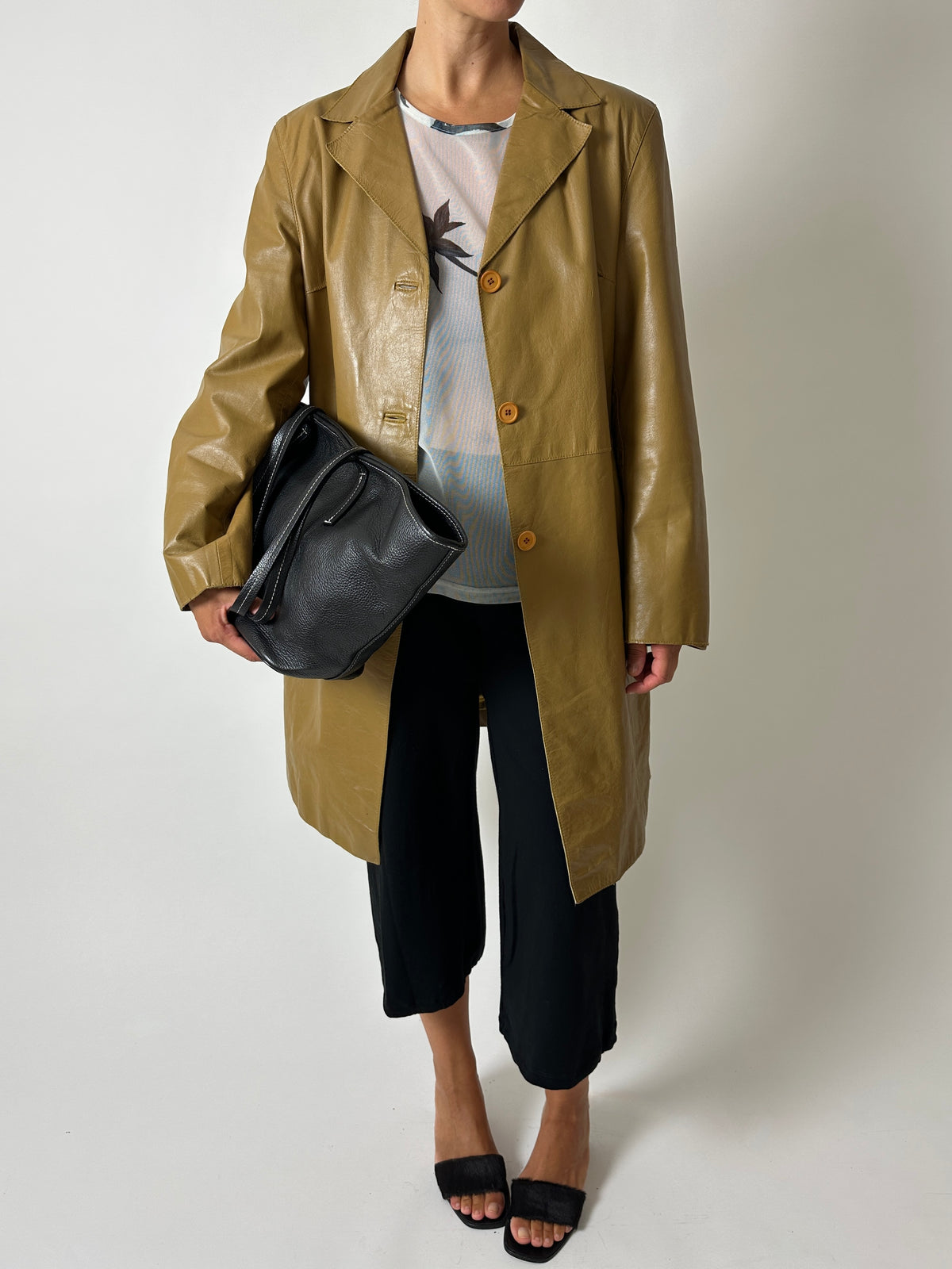 ARMA leather coat | Ochre