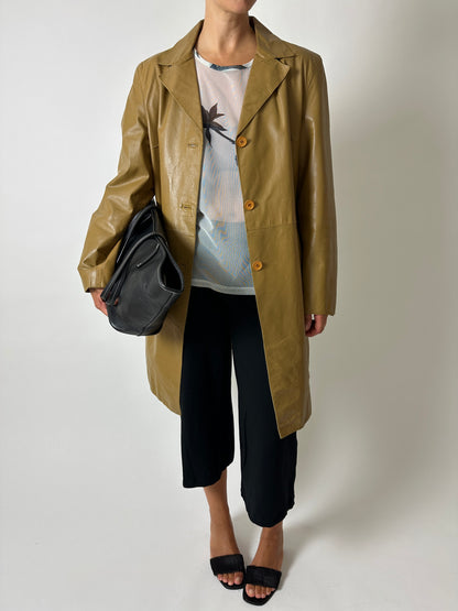 ARMA leather coat | Ochre