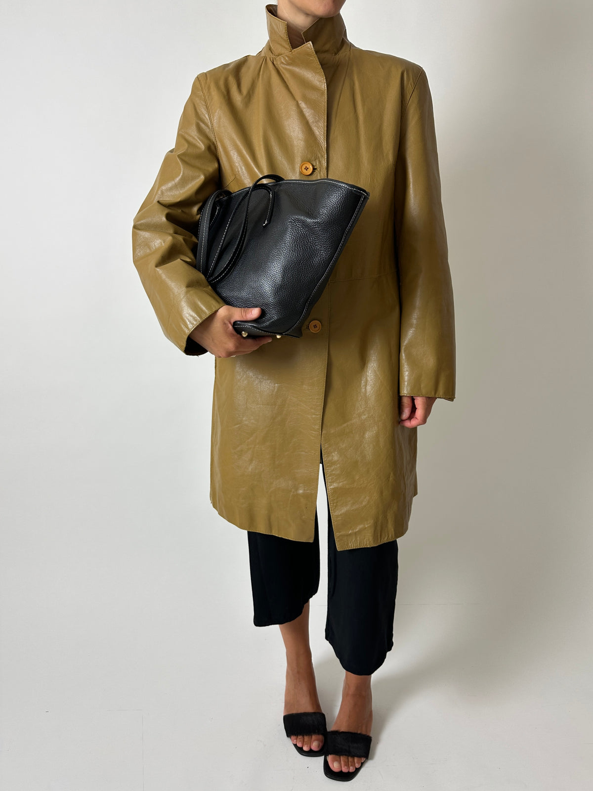 ARMA leather coat | Ochre