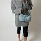 Leather shoulder bag | Ice blue