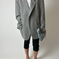 Oversized wool blend blazer | Grey