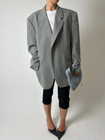 Oversized wool blend blazer | Grey