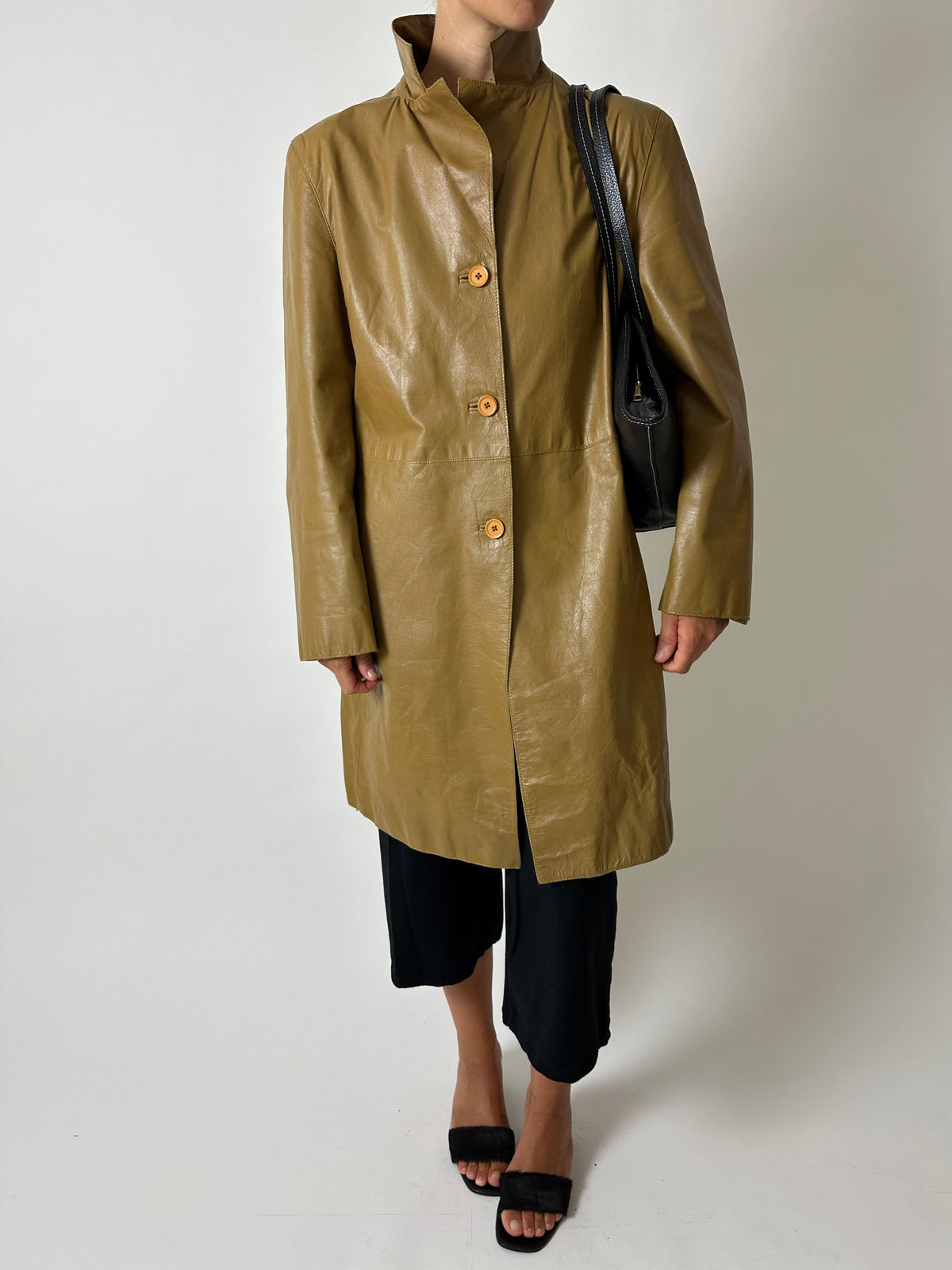 ARMA leather coat | Ochre