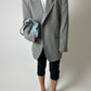 Oversized wool blend blazer | Grey