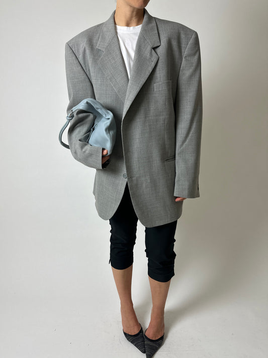Oversized wool blend blazer | Grey