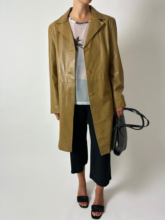 ARMA leather coat | Ochre