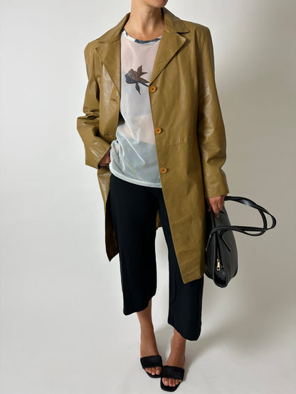ARMA leather coat | Ochre