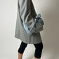 Oversized wool blend blazer | Grey