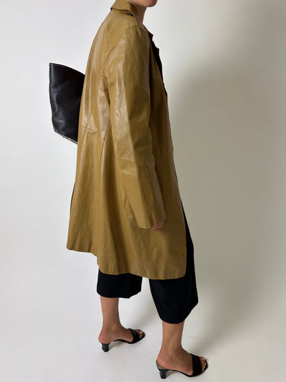 ARMA leather coat | Ochre
