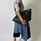 Leather shoulder bag | Black