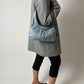 Leather shoulder bag | Ice blue