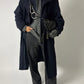 Long wool coat | Dark blue