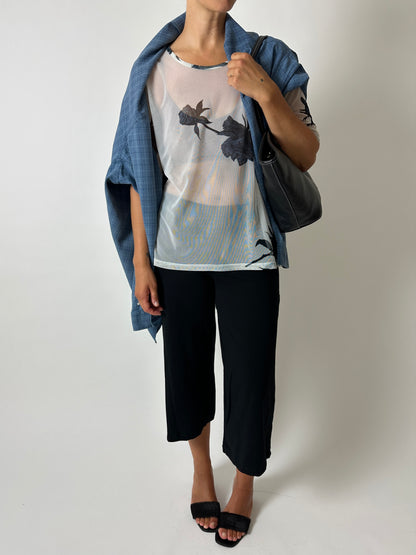 Sheer print top | Ice