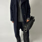 Long wool coat | Dark blue