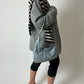 Leather shoulder bag | Ice blue
