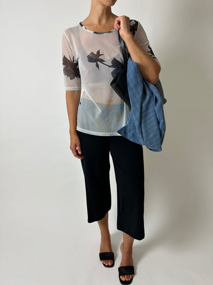 Sheer print top | Ice