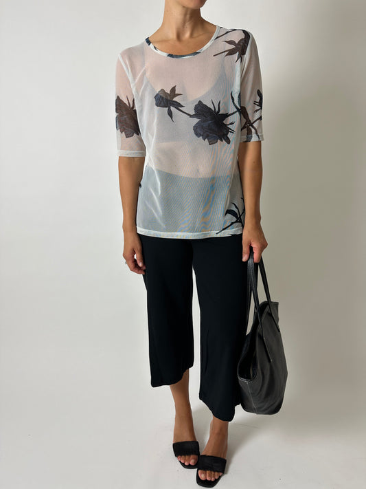 Sheer print top | Ice