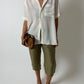 Oversized silk shirt | Off white