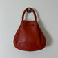 Leather hand bag | Deep orange