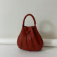 Leather hand bag | Deep orange