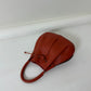 Leather hand bag | Deep orange