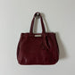 Leather shoulder bag | Bordeaux
