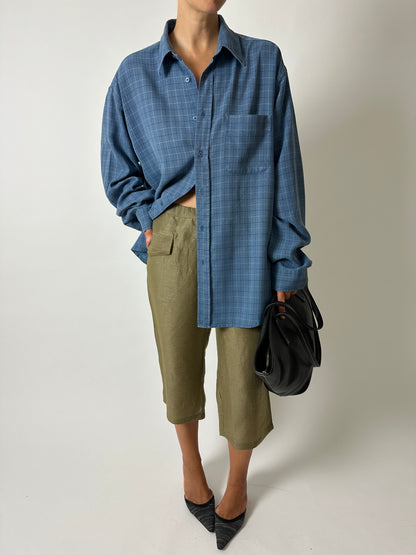 Capri trousers | Olive green