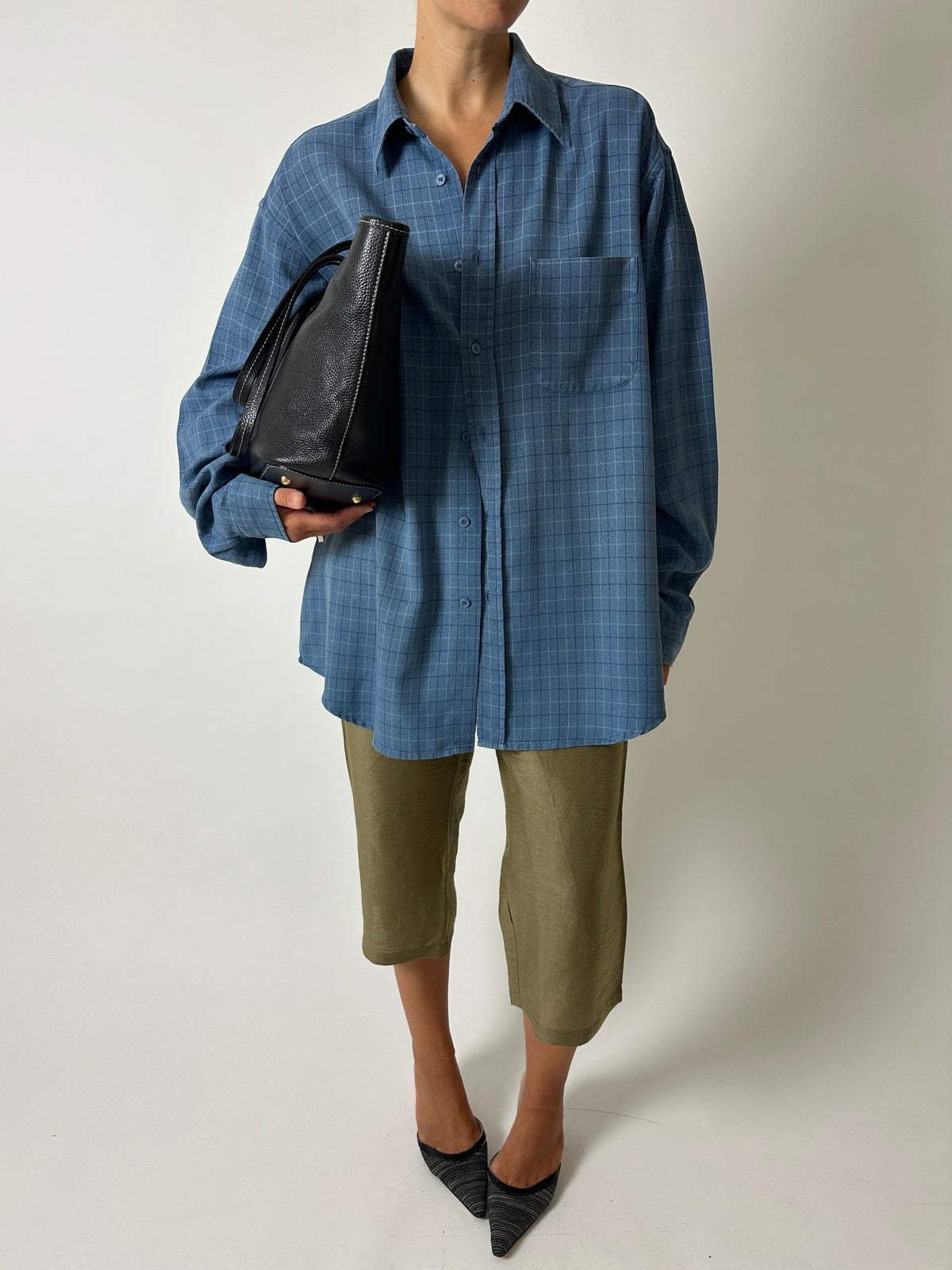 Relaxed checked shirt | Blue