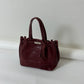 Leather shoulder bag | Bordeaux