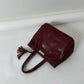 Leather shoulder bag | Bordeaux