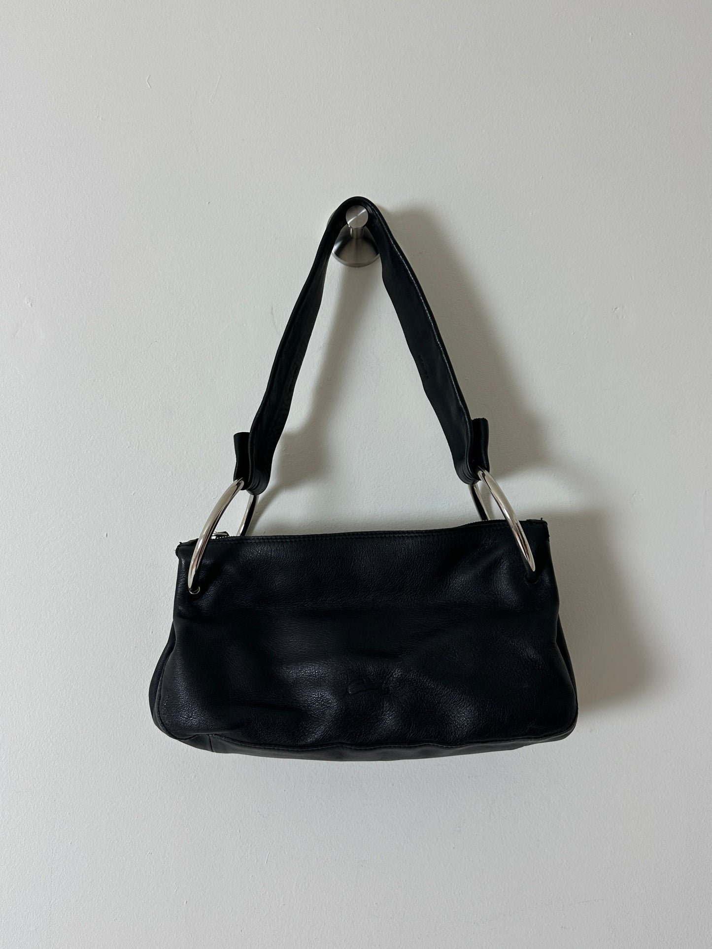 Leather shoulder bag | Black