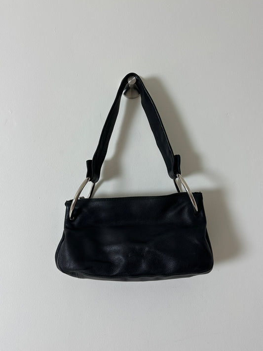 Leather shoulder bag | Black