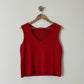 Knitted cropped top | Red