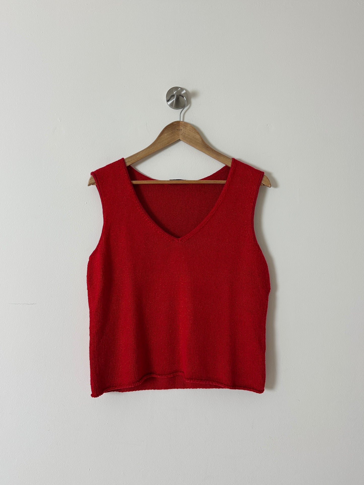 Knitted cropped top | Red